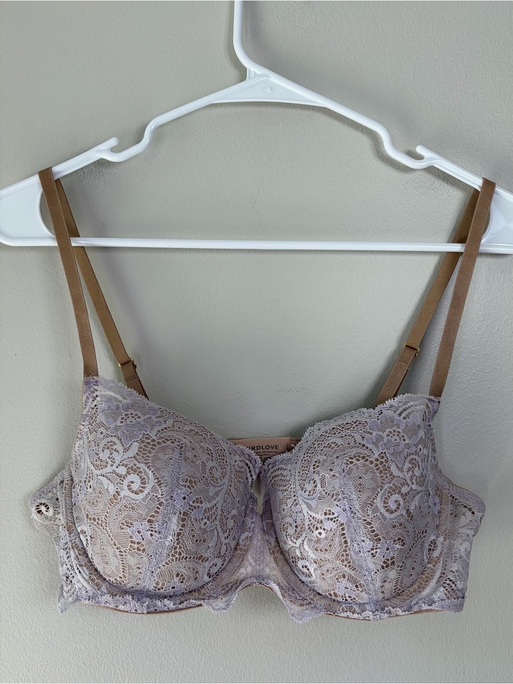 ThirdLove 24/7 Memory Foam Lace Balconette Bra Size 36B 1/2